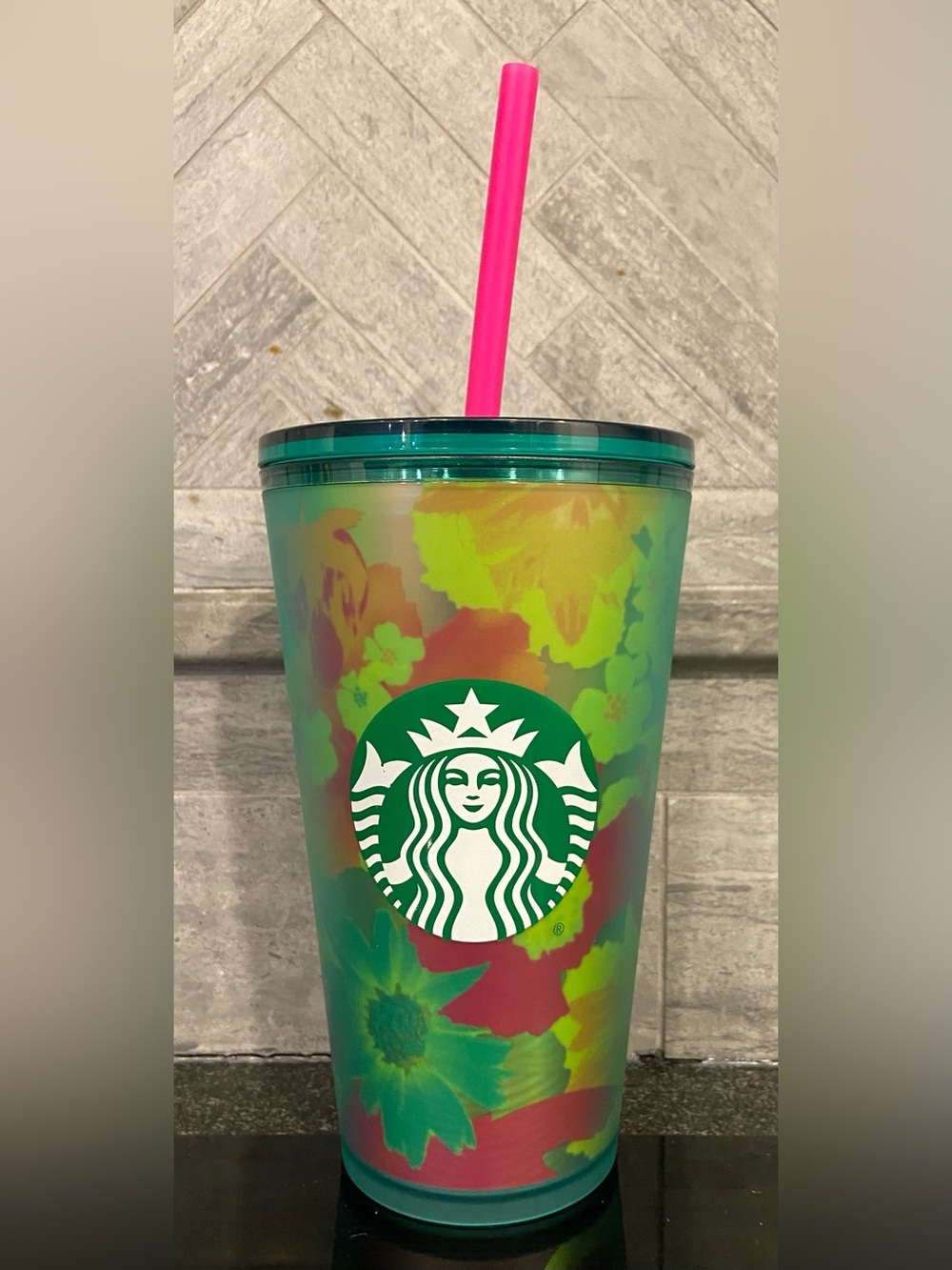Starbucks Green Floral 2021 Tumbler